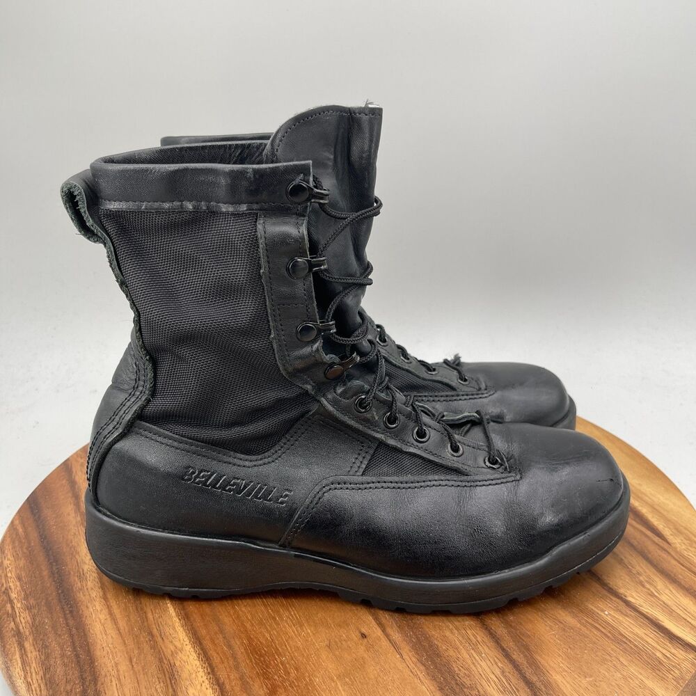 Belleville 700V Boots Mens Size 10 W Black Leather Combat Military Vibram